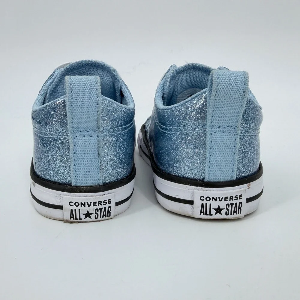Converse Chuck Taylor All Star Madison Easy On Blue Glitter Toddler Shoes Sz 9
